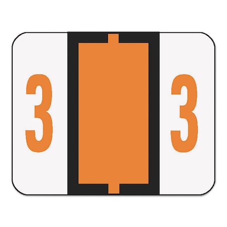 Smead Labels, Color Coded, 3, Roll, Orange 67373